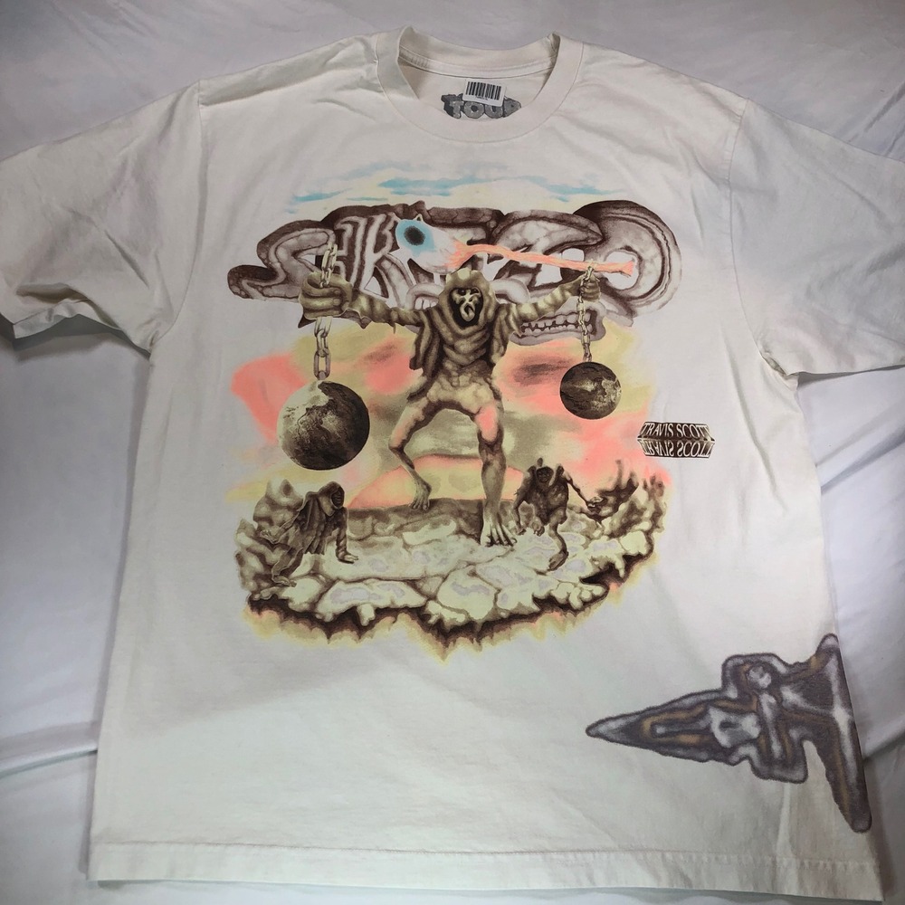 Travis‎ Scott Circus Maximus Tour 2024 Australia NZ T-Shirt XL White Utopia